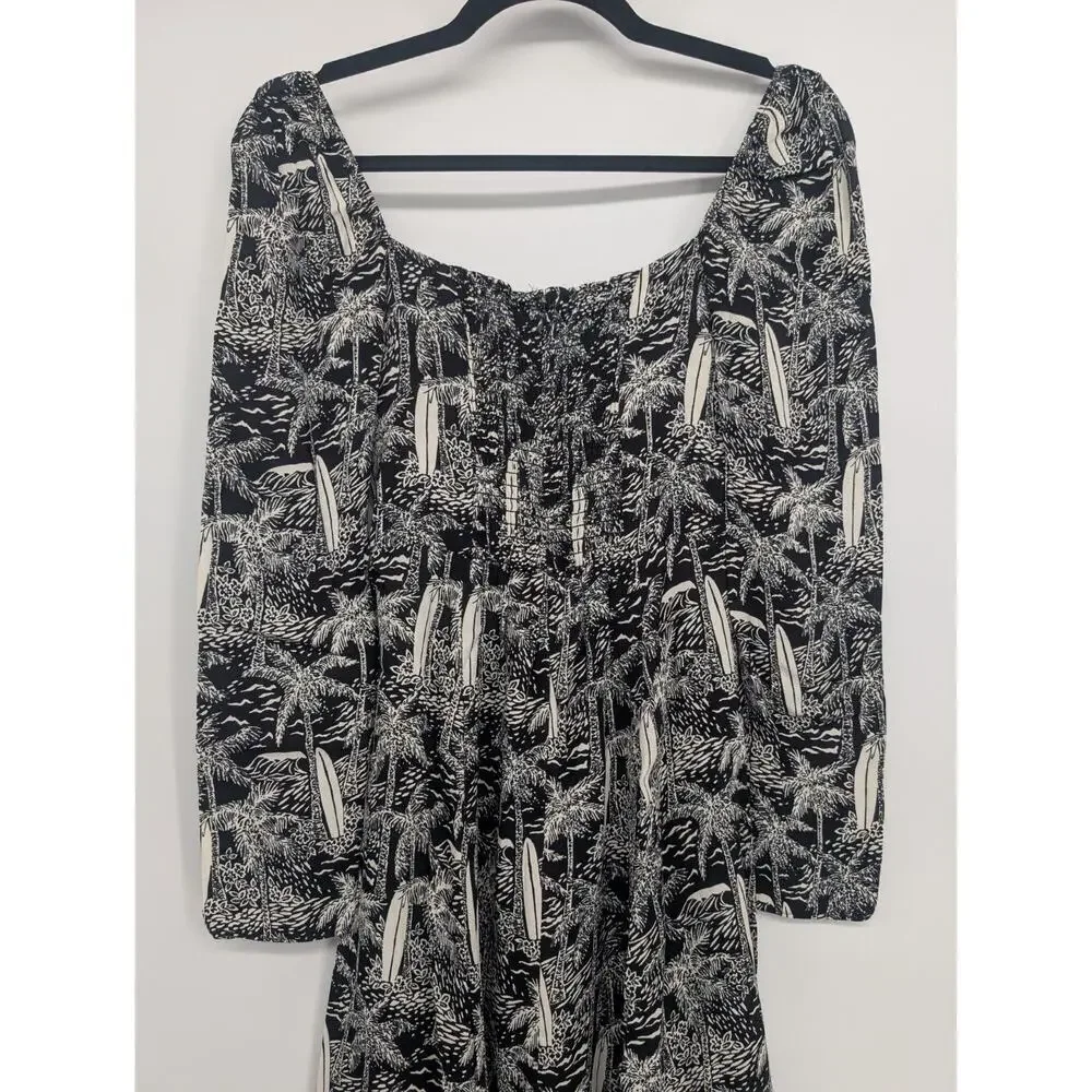 NWT Reformation Sigmund Tropical Printed Crepe Midi Dress Size 0 Lanai #2J456 - Picture 8 of 11